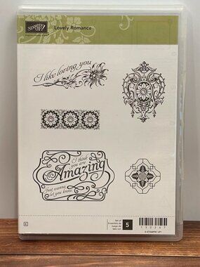 STAMPIN' UP! 130267 LOVELY ROMANCE CLEAR MOUNT RUBBER STAMP SET  AMAZING